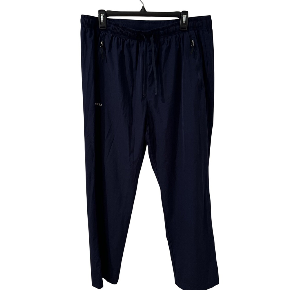 Pudolla Athletic Pants‎ Mens XL Navy Blue Quick Dry Zipper Pockets Drawstring